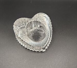 Partylite Heart Shaped Crystal Tea Light Holder Vintage